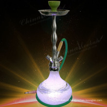 Comprar LED crackle vidro vaso narguilé, shisha, nargile, China hookah fábrica, preço barato, de alta qualidade, HL364